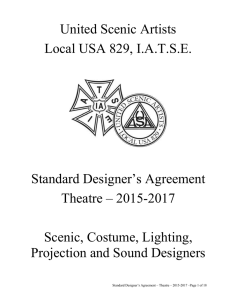 United Scenic Artists Local USA 829, I.A.T.S.E. Standard Designer`s