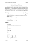 Refresher - UF Physics