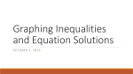 Graphing Inequalities and Equation Solutions