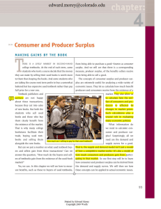 Consumer and Producer Surplus - University of Colorado Boulder
