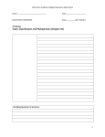 Topic: Classification and Phylogenetics (Chapter 26)