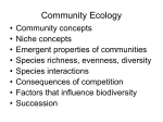 Community and Ecosystem Ecology - Moodle