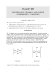 Chemistry 213 - Winona State University