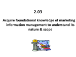 Acquire foundational knowledge of marketing