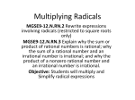Multiplying Radicals ppt
