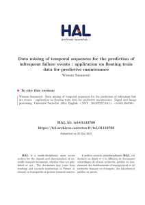 Data mining of temporal sequences for the prediction of infrequent