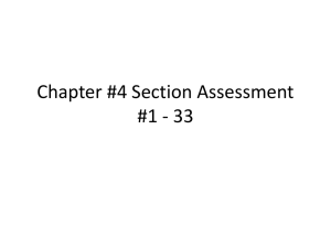 Chapter #4 Section Assessment #1 - 33