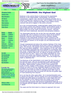 Brahman of the upanishads, the universal God of Hinduism