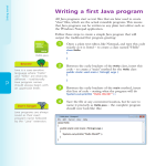 Writing a first Java program