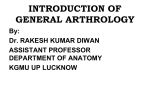 General Arthrology