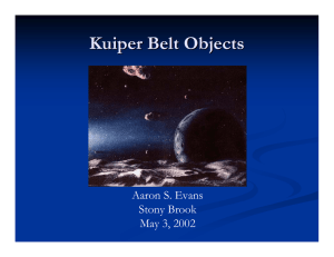 Kuiper Belt Objects - Stony Brook Astronomy