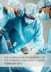 Curriculum Framework for the Surgical Care Practitioner
