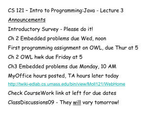 CS 121 – Intro to Programming:Java