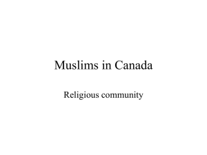 Muslim community in Canada