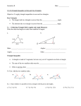 Geometry B Date: ______ 5.5-5.6 Triangle Inequality in One and