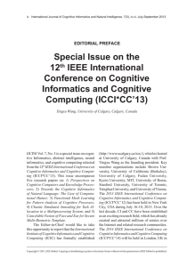 Special Issue on the 12th IEEE International Conference