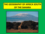 the geography of africa south of the sahara