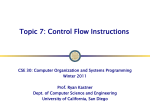 Control Flow Instructions - University of California San Diego