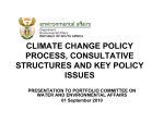 Climate Change Policy Process, Consultative Structures and Key