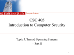 CSC 405 Introduction to Computer Security