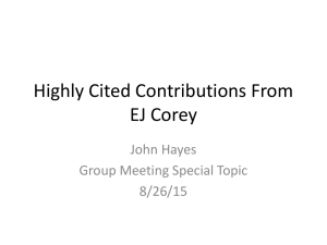 Group Meeting Special Topic: EJ Corey