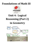 Foundations of Math III Unit 4: Logical Reasoning (Part 2)