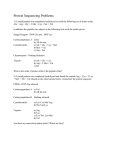 Protein Sequencing Problems