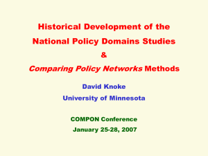 Historical Development of the Policy Network Approach