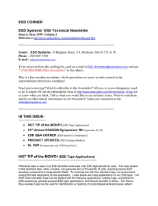 ESD Class 0-1C: 0 to 1999 volts - ESD Systems