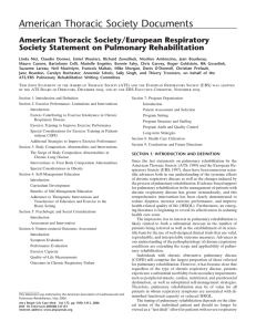 ATS - Statement on Pulmonary Rehabilitation