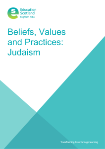 Beliefs, Values and Practices: Judaism