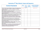 Geometry 4th Nine Weeks Scope and