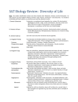 SAT Biology Review: Diversity of Life