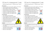 Electromagnetism Checklist