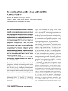Reconciling Humanistic Ideals and Scientific Clinical Practice