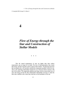 Flow of Energy through the Star and Construction of Stellar Models