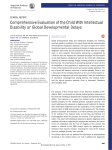 Comprehensive Evaluation of the Child With Intellectual