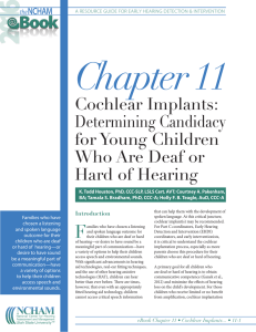Cochlear Implants: Determining Candidacy for Young Children Who