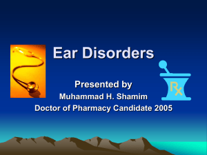 Ear Disorders - Dr Ted Williams
