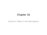 Ch16 Water in the Atmosphere