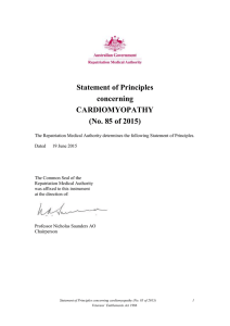 cardiomyopathy - Repatriation Medical Authority