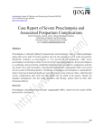 Case Report of Severe Preeclampsia and Associated Postpartum