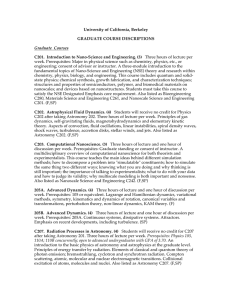 Graduate Course Descriptions - UC Berkeley Physics