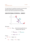 GRAVITATIONAL POTENTIAL ENERGY