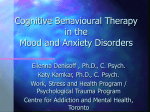 Pearls of Cognitive Behavioural Therapy in the Mood and Anxiety