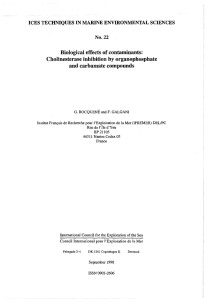 Biological effects of contaminants: Cholinesterase inhibition by