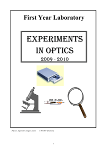 Experiments in Optics - Workspace