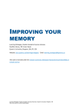 Improving Your Memory - Student Academic Success Services