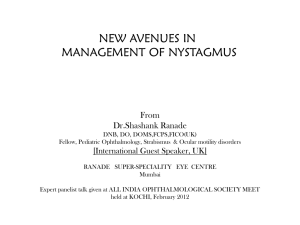 newer avenues in management of nystagmus