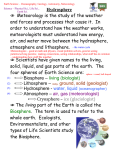 Meteorology / Hydrosphere